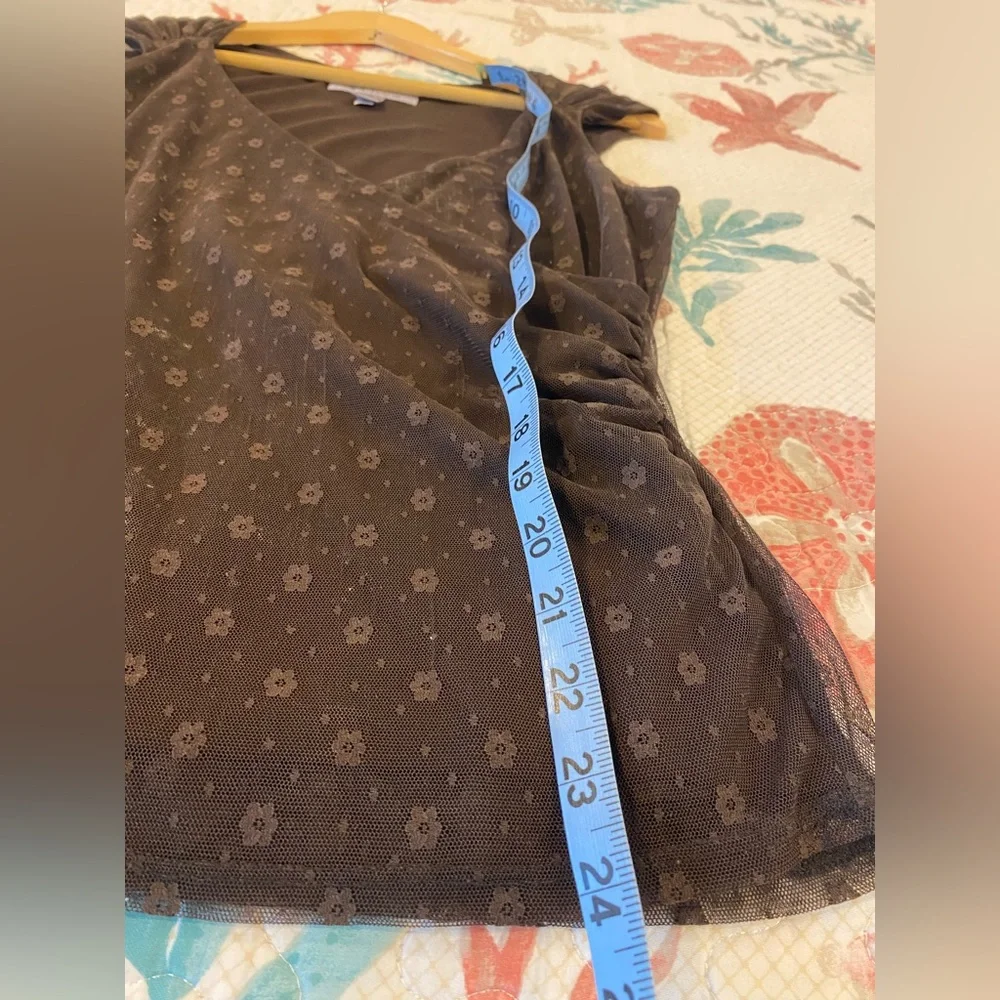 Nine West Dark Brown Sleeveless Blouse - Picture 5 of 7